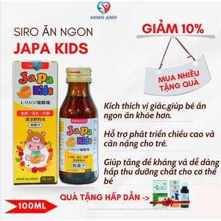 Siro Ăn Ngon Japa Kid Giúp Bé Ăn Ngon Ngủ Ngon Tăng Khả Năng Miễn Dịch Chính Hãng Japa Kid