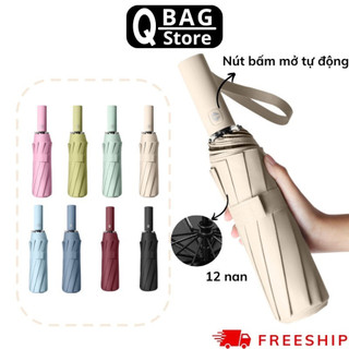 Ô dù che mưa đi nắng 8 - 12 nan thép chắc chắn