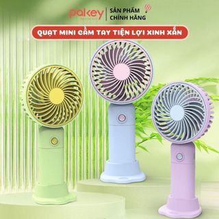 Quạt Cầm Tay Mini Tiện Lợi, Quạt Tích Điện An Toàn Thời Gian Sử Dụng Đến 2h Tặng Kèm Sạc USB