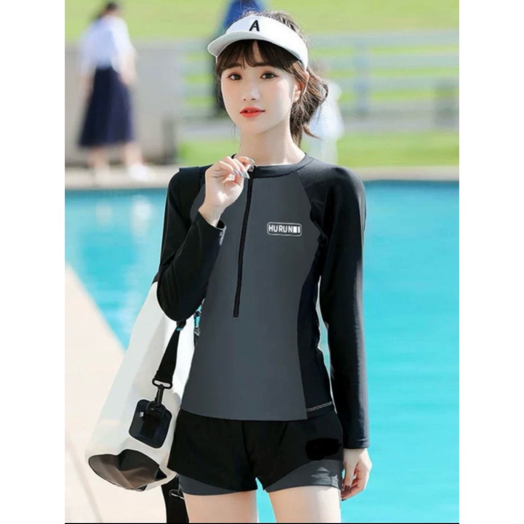 [Có size] Bikini đồ bơi nữ đi biển 2 mảnh năng động, Dây khóa kéo dài tay  Quần 2 Lớp Kín Đáo BIKINI SUNSHINE KK00 | BigBuy360 - bigbuy360.vn