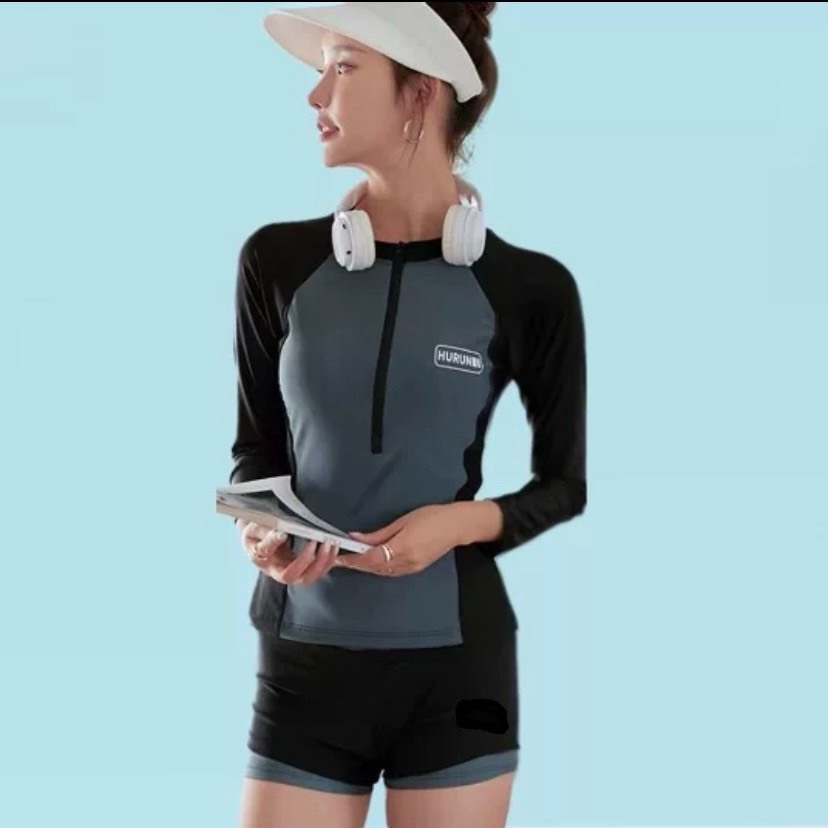 [Có size] Bikini đồ bơi nữ đi biển 2 mảnh năng động, Dây khóa kéo dài tay  Quần 2 Lớp Kín Đáo BIKINI SUNSHINE KK00 | BigBuy360 - bigbuy360.vn