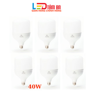 Bộ 6 bóng đèn led 40w bulb trụ ánh sáng trắng cao cấp siêu sáng tiết kiệm điện G8 HOME