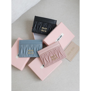 Ví card Miu.miu holder sp size mini da bò mềm 3 màu fullbox
