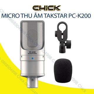 Mic thu âm takstar pc-k200 chuyên nghiệp. micro livestream chính hãng, 1 năm
