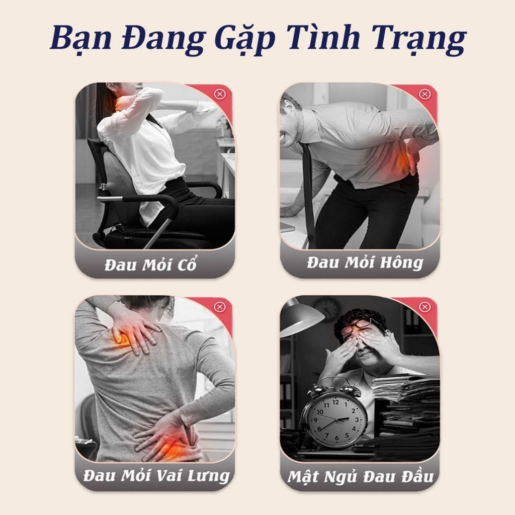 Đệm massage toàn thân ZLIFE Ghế nệm thảm mát xa, máy gối massage lưng cột sống cổ vai gáy chính hãng