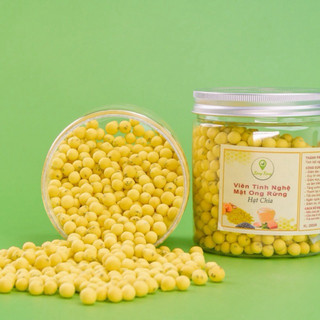 Viên tinh nghệ mật ong rừng mix hạt chia, làm thủ công, nguyên chất 100%