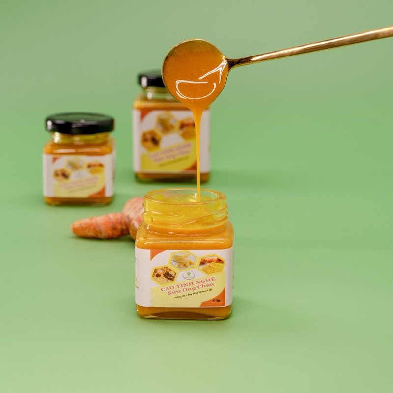 Cao Tinh Nghệ Sữa Ong Chúa Nguyên Chất – 120gr [Tặng cọ/que trộn khi  mua kèm Deal Sốc]