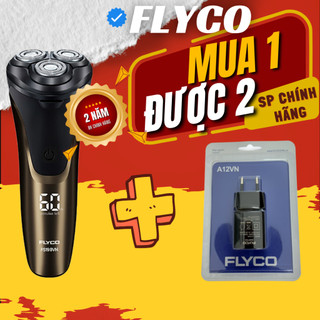 [Ship Hỏa Tốc] Máy Cạo Râu Flyco FS198VN 3 Lưỡi Kép Kháng Nước IPX7 Sạc Nhanh 1 Giờ - Chính Hãng
