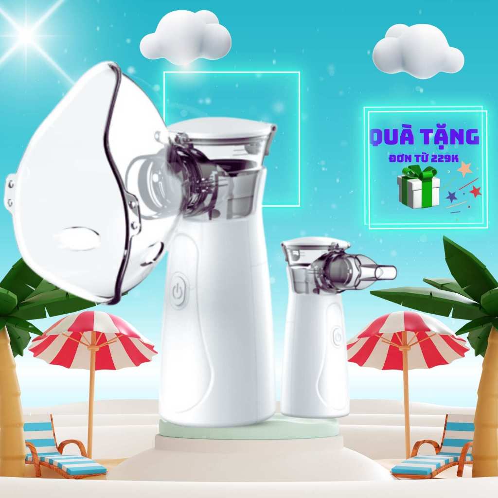 Máy xông mũi họng khí rung an toàn cho bé , máy khí dung phun siêu âm dùng cho viêm mũi ,phế quản.