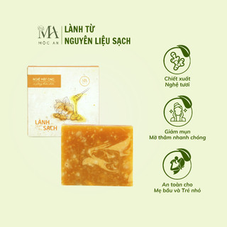 Xà Bông Thiên Nhiên Mộc An Nghệ Mật Ong Chăm Sóc Face & Body- Giảm Mụn Thâm, Dưỡng Da Sáng Mịn 100g