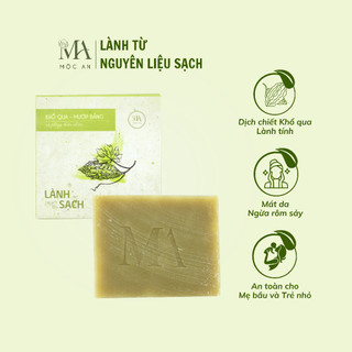 Xà Bông Thiên Nhiên Mộc An Khổ Qua Chăm Sóc Face & Body- Giảm Mụn, Rôm Sảy Handmade 100g