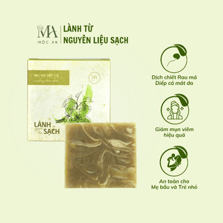 Xà Bông Thiên Nhiên Mộc An Rau Má Diếp Cá Chăm Sóc Face & Body-Giảm Mụn Viêm, Làm Sạch, Sáng Da 100g