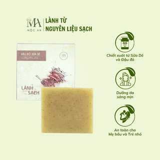 Xà Bông Thiên Nhiên Mộc An Đậu Đỏ Sữa Dê Chăm Sóc Face & Body- Dưỡng Da Mềm Mịn, Trắng Sáng 100g