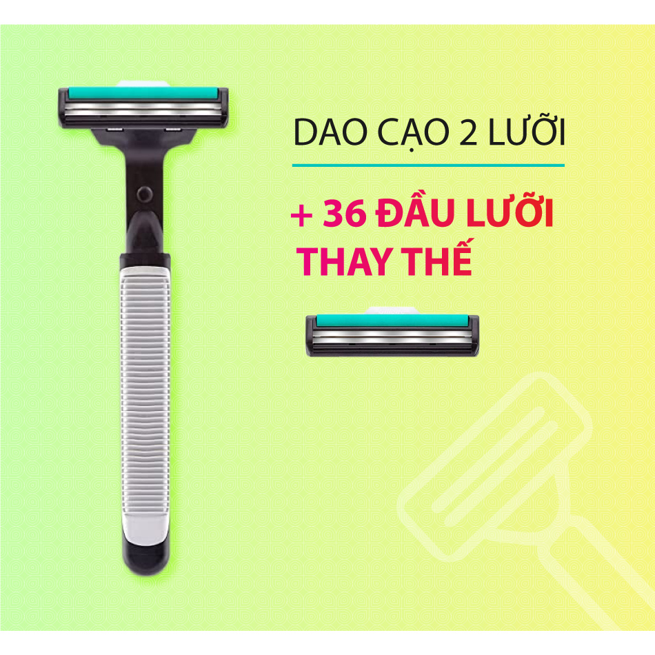 Dao Cạo 2 Lưỡi Apache kèm 36 Đầu Thay Thế