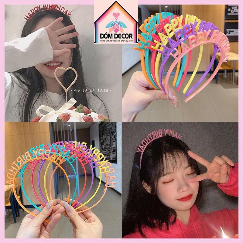 Cài Tóc Chữ HAPPY BIRTHDAY, Bờm Tóc Sinh Nhật Đính Đá Kim Cương Lấp Lánh Sang Trọng Dành Cho Nữ