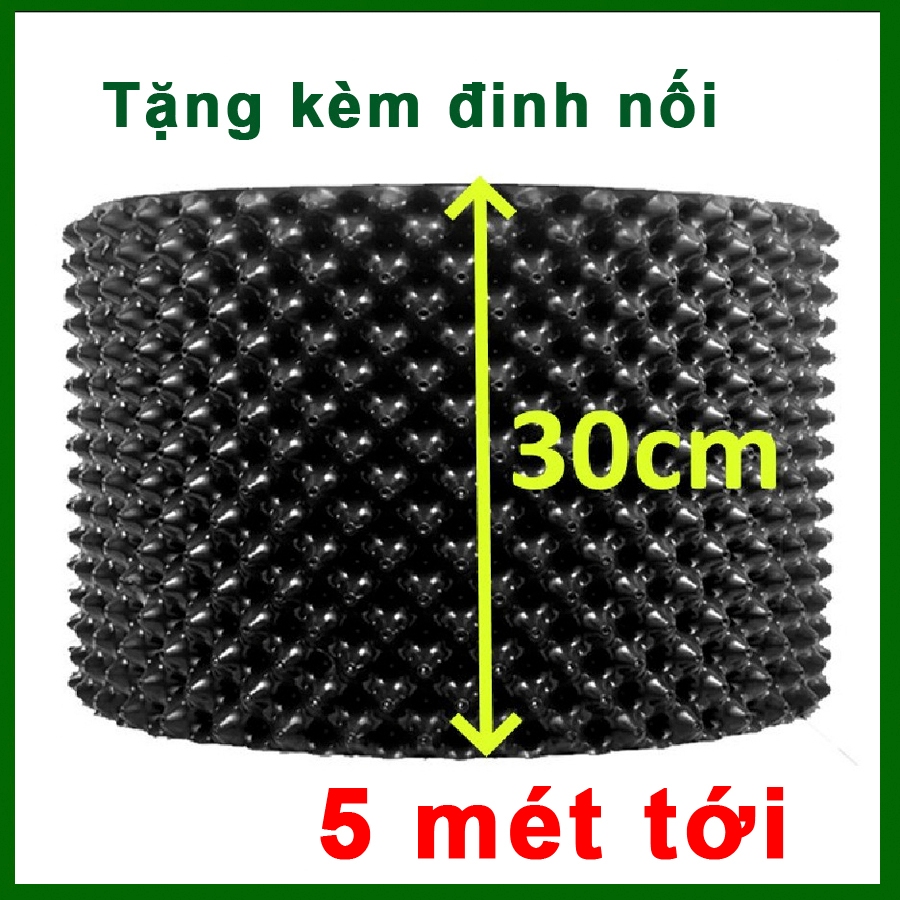 5 MÉT Bầu ươm cây V6 CAO 30CM dày 6mm, cắt theo mét dài khách đặt, tặng ốc vít-77900