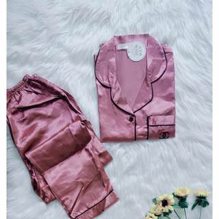 Đồ bộ pijama phi lụa loại 1 - quần dài, tay dài