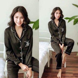 Đồ bộ pijama phi lụa loại 1 - quần dài, tay dài