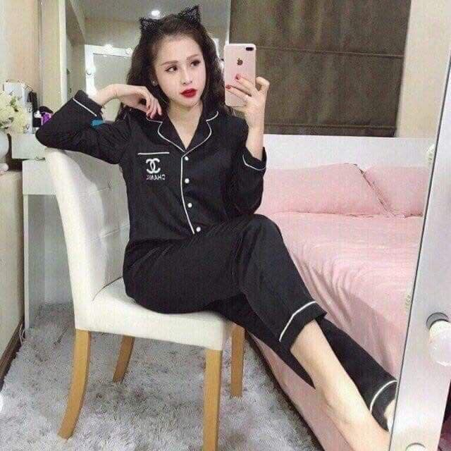 Bộ pijama Phi LỤA cao cấp - quần dài có túi