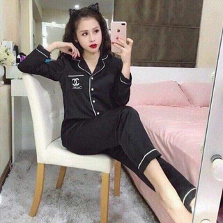 Bộ pijama Phi LỤA cao cấp - quần dài có túi