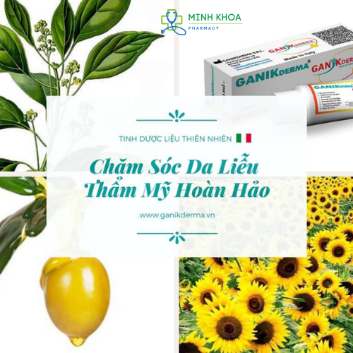 GANIKderma 20ml Kem phục hồi, giúp nhanh lành vết thương sau phẩu thuật, v.i.ê.m da, hăm tả, làm đầy sẹo lõm.