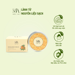 Tẩy Da Chết Mặt Mộc An Vỏ Hạt Mơ Và Óc Chó Facial Scrub Apricot - Giúp Làn Da Sáng Mịn 100g