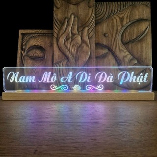 [Tại Xưởng] Đèn Phật Hiệu  Nam Mô A Di Đà Phật