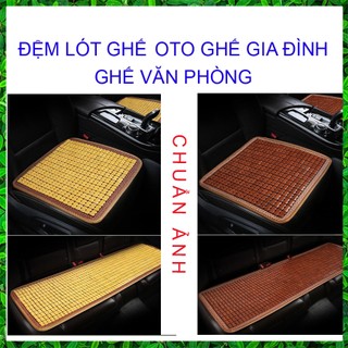 Tấm Lót Ghế Hạt Gỗ , Miếng Lót Ghế Trúc Cao Cấp Cho Ô Tô, Ghế Văn Phòng.