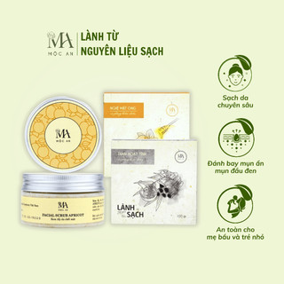 Combo Giảm Mụn Ẩn, Mụn Đầu Đen Và Mụn Cám Cho Da Mặt Mộc An 2 Sản Phẩm Chiết Xuất Tự Nhiên, Cho Làn Da Mịn Màng