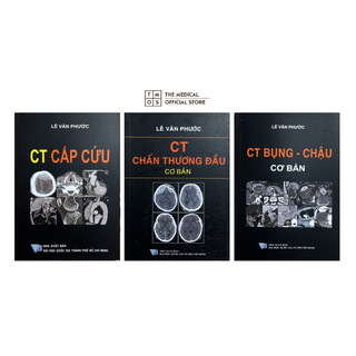 Sách - combo 3 cuốn ct cấp cứu, ct bụng chậu cơ bản và ct chấn thương đầu cơ bản tmos