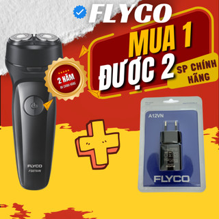 [Ship Hỏa Tốc] Máy Cạo Râu Flyco FS879VN 2 Lưỡi Kép Thân Máy Kháng Nước Sạc Nhanh 1 Giờ - Chính Hãng