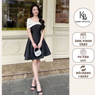  Váy Đầm Tafta Trễ Vai Xòe Dáng Ngắn KEIBY Sang Trọng MH03 