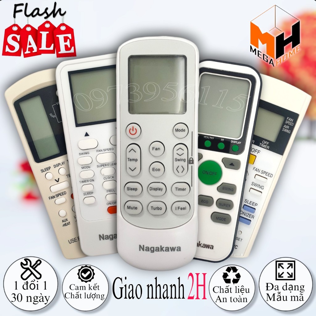 Điều khiển điều hòa NAGAKAWA - Remote máy lạnh Nagakawa hàng loại 1 bảo hành đổi trả 30 ngày