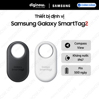 Thiết bị định vị Samsung Galaxy SmartTag2 (EI-T5600BWEGWW) chính hãng - Pin 500 ngày - Kháng nước IP67 - Smart Tag 2