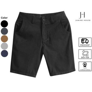 Quần KAKI JAMINE HOUSE nam ngắn có nhiều màu, short nam kaki mặc đi chơi dạo phố dễ dàng phối đồ