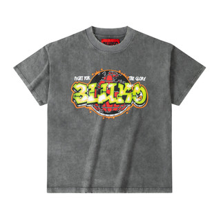 Áo Thun Unisex Bluko Global Grey Washed Boxy Tshirt