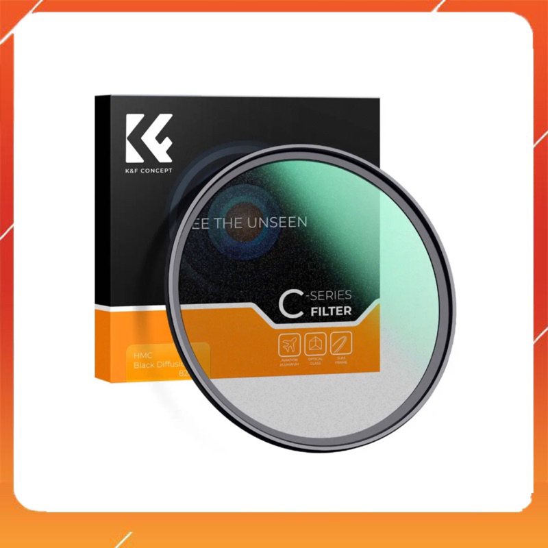 Kính lọc Filter K&F Concept Black Diffusion Mist 1/2, 1/4, 1/8 (82mm)