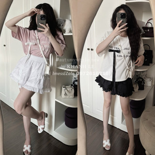 Set áo phông nơ mix chân váy Khánh Lê