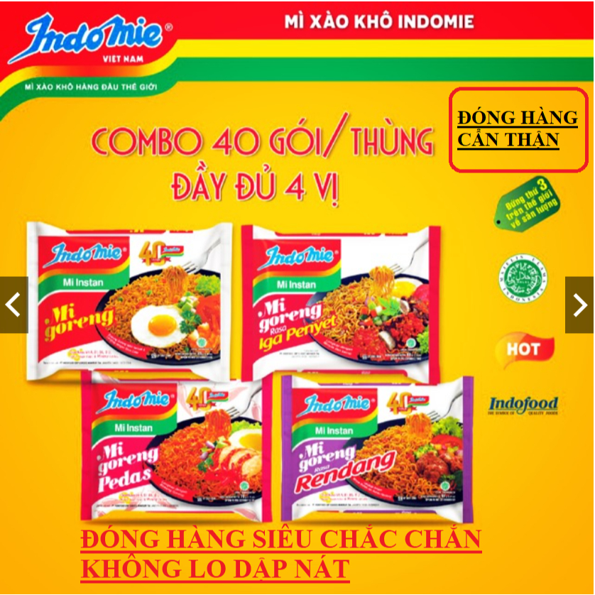Mì trộn indomie mix vị