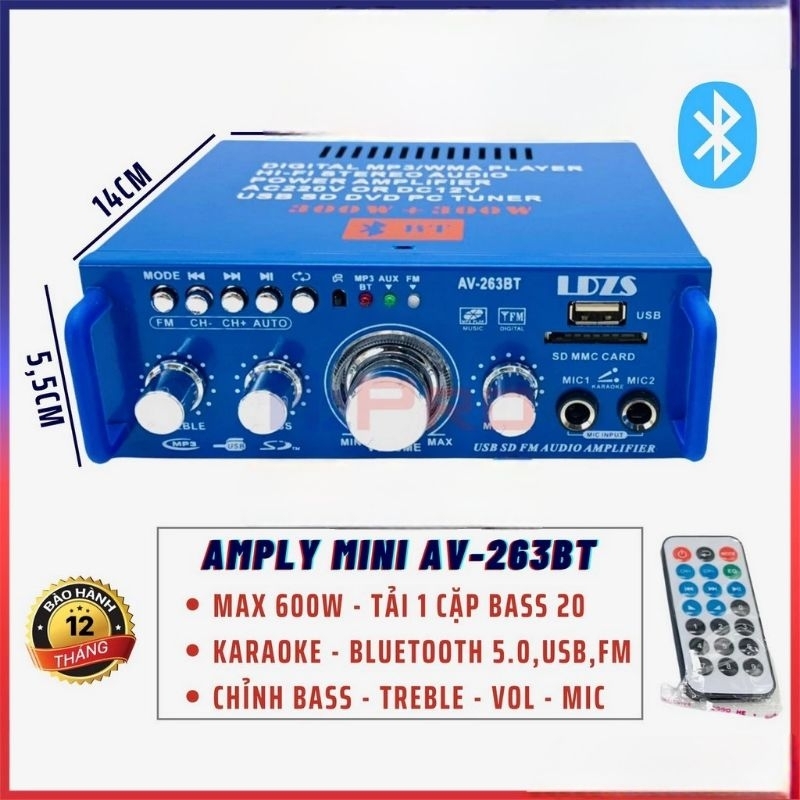 Ampli mini karaoke BLJ-263 bluetooth