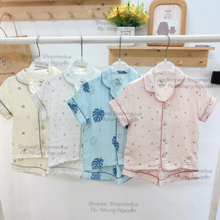 Bộ Pijama Hrnee muslin organic cho bé