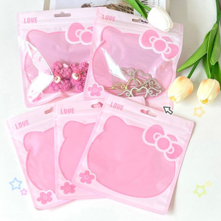 Túi zip hồng hình hello kitty dễ thương - size 15x16cm