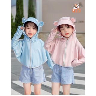 Áo Choàng Chống Nắng, Áo Chống Nắng, Chống Tia UV Cho Bé Trai Bé Gái, Có Mũ Vành Rộng Chắn Nắng cho bé (CN01)