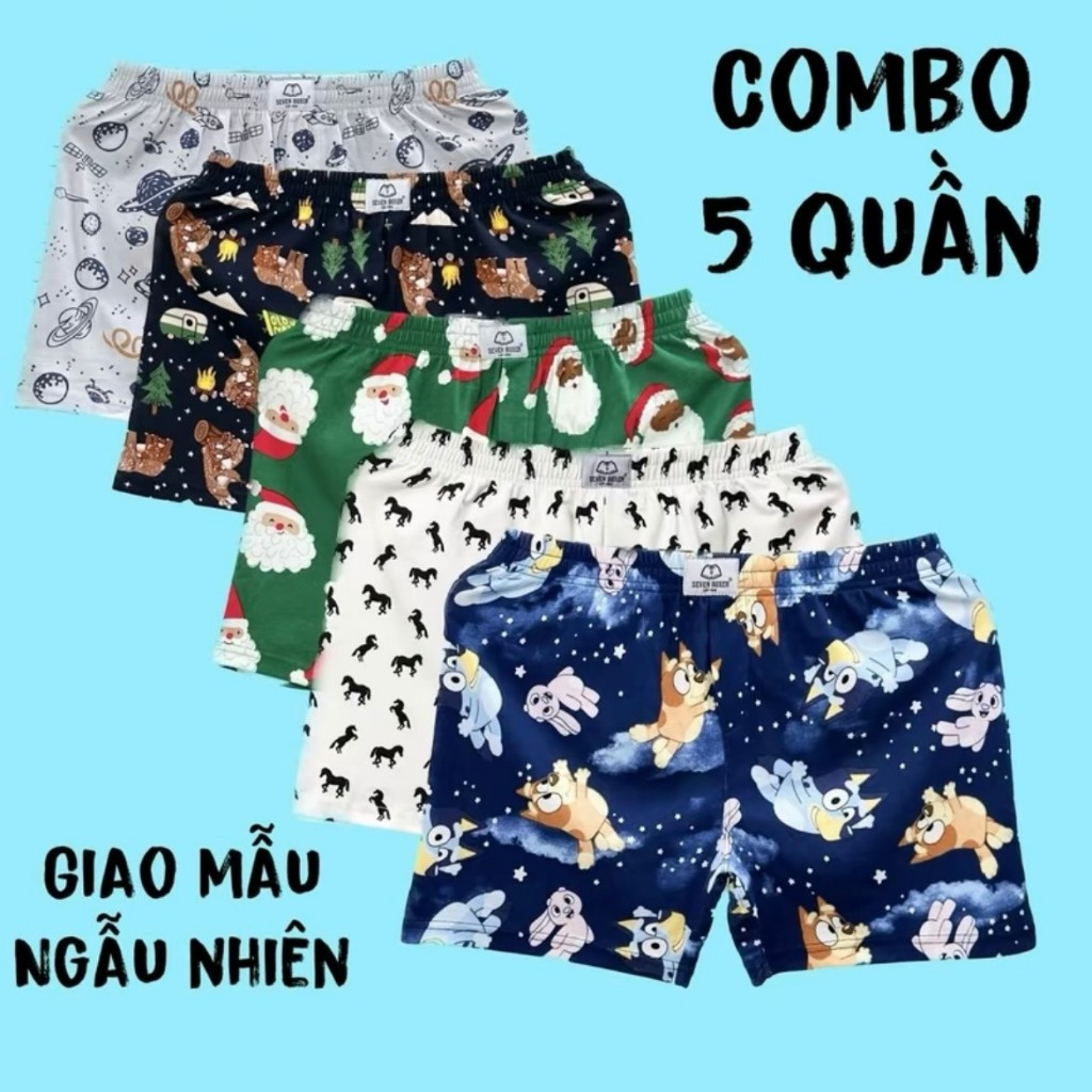 Combo 5 cái Quần đùi nam nữ H&T, quần đùi biển dạo