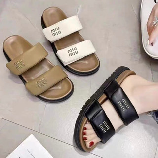 Dép 2 quai miu miu QC