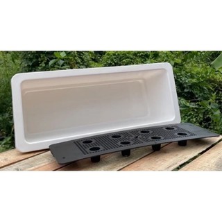 Combo 10 chậu nhựa dài chữ nhật thông minh size 48x20x16cm dùng trồng cây,trồng hoa
