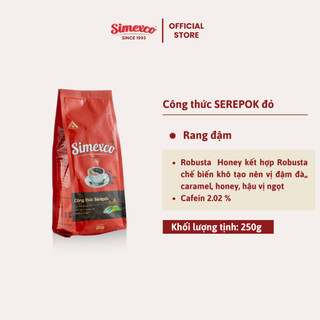 Cà phê rang mộc pha phin, pha máy, 100% Robusta CLC + culi honey nguyên chất, công thức Serepok túi đỏ