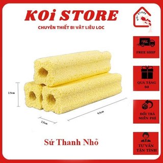 Sứ thanh hoa mai nhỏ kích thước 10x3x3cm dùng để lọc nước cho bể cá