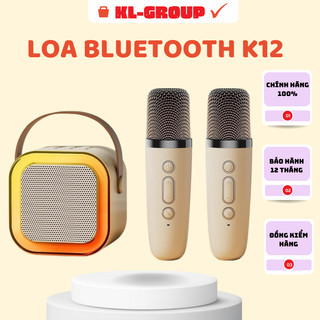 Loa bluetooth karaoke K12 kèm 2 micro thiết kế nhỏ gọn-VD.STORE