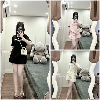 Sét áo phông miu.miu viền cổ,tay cộc + quần sooc